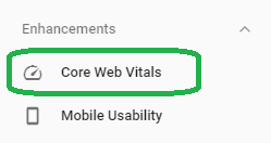 Core Web Vitals in Google Search Console